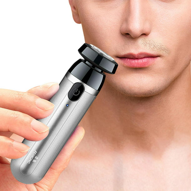 Mini afeitadora eléctrica portátil, mini afeitadora USB, afeitadora  portátil de bolsillo, afeitadora eléctrica lavable para hombres, fácil de  usar con