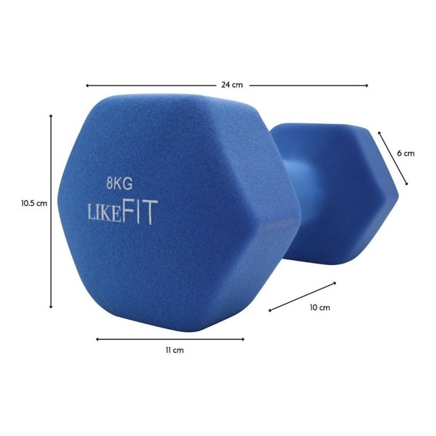 Par Mancuernas Pesa Neopreno 4 Kg Likefit Para Entrenamiento