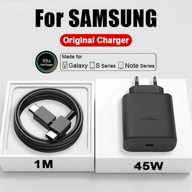 Cargador Carga Rápida 45W + Cable USB-C Samsung PD