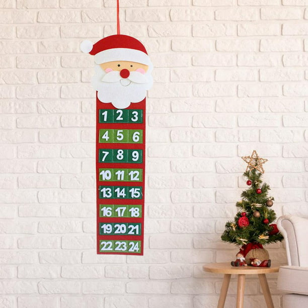 Tío o señor empezar tempo Calendario de Adviento de Navidad con bolsas Regalos de Navidad Decoración  colgante Reutilizable par Colcomx Calendario de Adviento de Navidad |  Walmart en línea