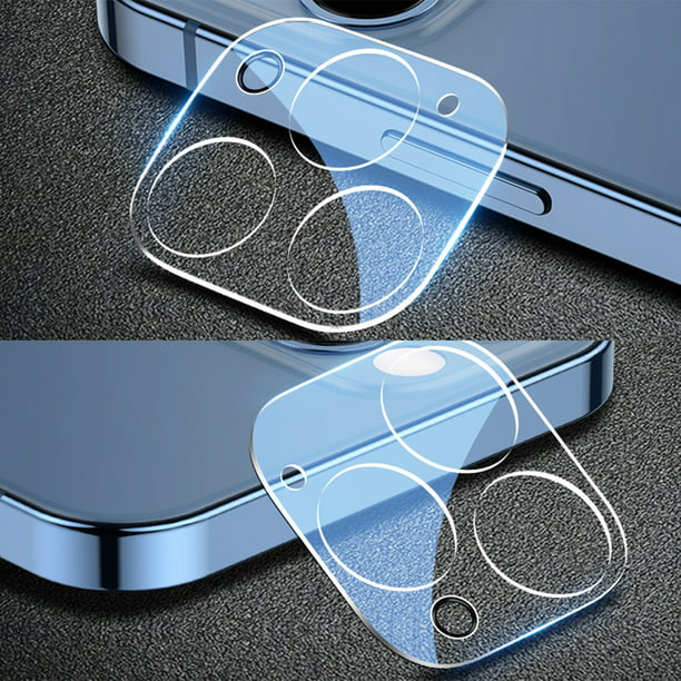 Protector de lente de cámara para iPhone 12/12 Mini / 11, película de  vidrio templado, cubierta de pantalla de aleación de aluminio, paquete de 2