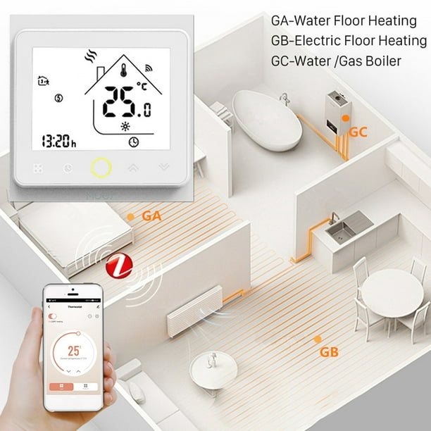 Smart WiFi caldera de gas el termostato de calefacción sin cables de  alimentación USB - China Termostato inteligente, Gas Boilor