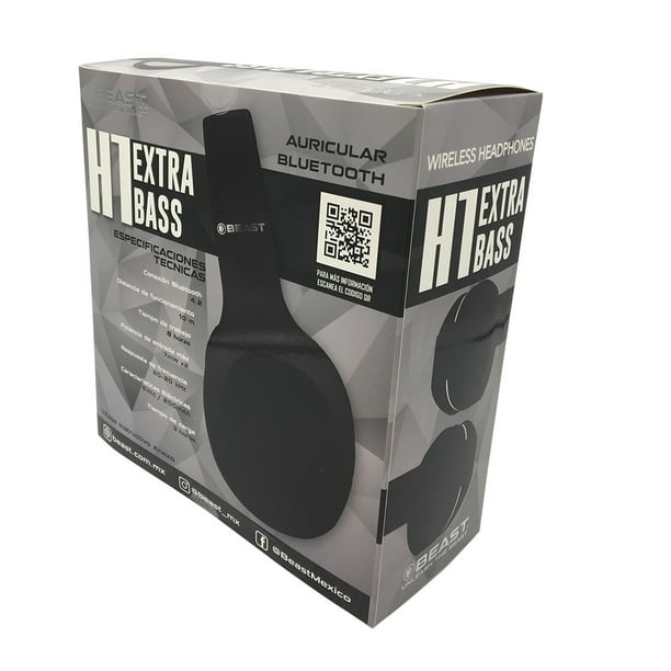 Audífonos Diadema BST Bluetooth Negro