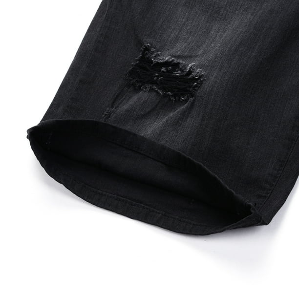  Jeans de moto para hombre, pantalones de motociclista,  pantalones de carga, pantalones de mezclilla con múltiples bolsillos, Negro  - : Automotriz