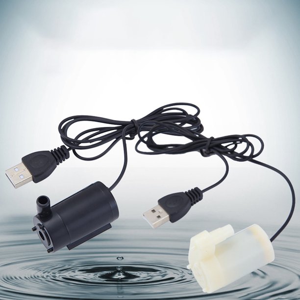 2x 5V Silent Fishing USB Mini bomba de aire para acuario con