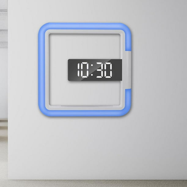 Reloj de ped LED digital eléctrico de 15 , de colores, escritorio remoto  USB y calenio de ped, pa decoración de dormitorio, Baoblaze Reloj de pared  digital