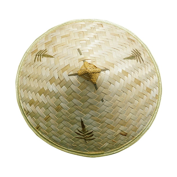 Sombrero trenzado de bambú Sombrero chino Sombrero oriental Sombrero para  el sol Niñas Sombrero hecho a mano Artesanía Sombrero de pesca estilo A  Yinane Sombrero trenzado de bambú