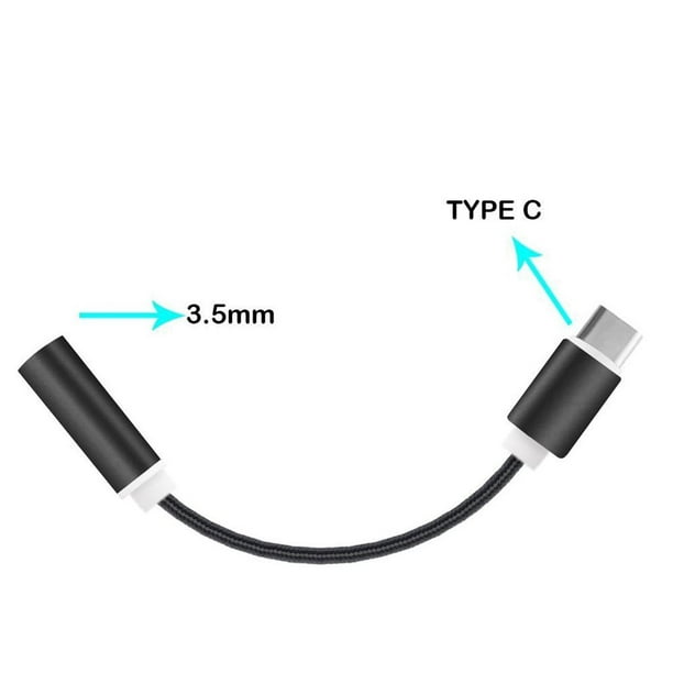 Adaptador De Cable De Auriculares Tipo C A 3,5 Mm Usb 3.1 Tipo C