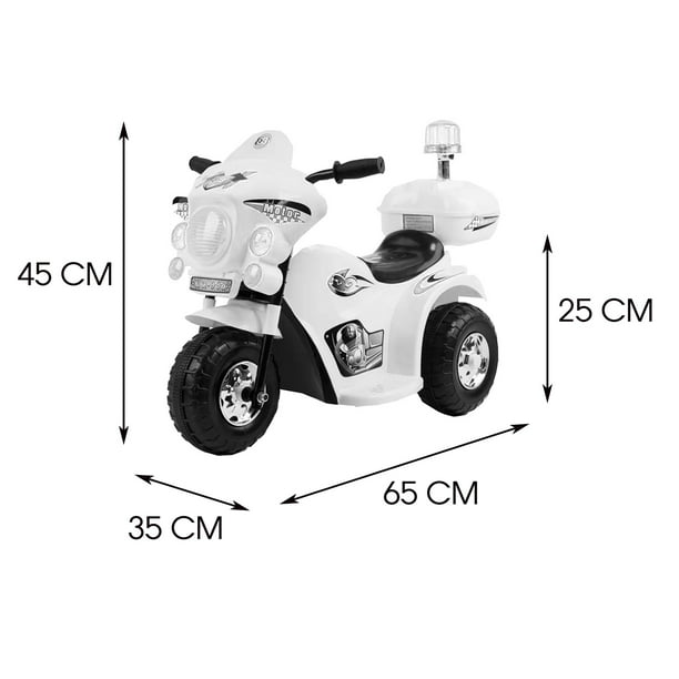Moto De Policía Mini Blanco - Moto Eléctrica Infantil De Batería Para Niños  con Ofertas en Carrefour
