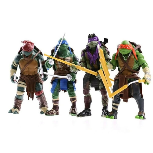 Figuras de acción de Tortugas Ninja Mutantes adolescentes, colección de  figuras movibles de TMNT Leonardo Da Vinci, modelo de juguetes, 2014