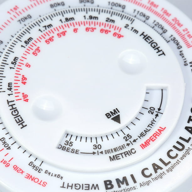 Cinta métrica IMC, cinta métrica para calculadora de color de índice de  masa corporal y corporal, cinta métrica retráctil de 59.1 in/60 pulgadas  para