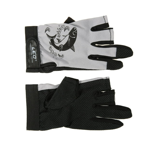 Guantes de pesca transpirables sin dedos, guantes antideslizantes