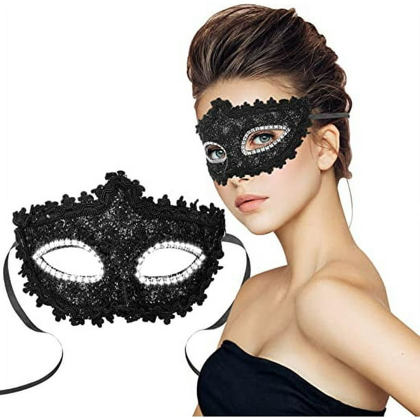 Máscara veneciana de la señora de la suerte para hombres, máscara veneciana  de encaje, fiesta de graduación de Halloween JM