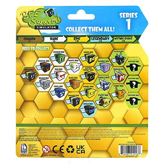 bee swarm simulator  paquete de figuras de acción de oso gomoso con estuche mystery bee y bee swarm simulator bee swarm simulator