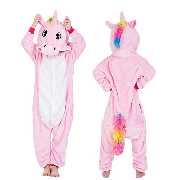 Stitch Kigurumi Niños Pijama Invierno Franela Ropa de dormir cálida Niños  Niñas Animal Onesies Monos-1