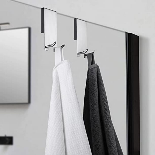 LIZHUYA Ganchos modernos para toallas, colgador de toallas adhesivos, para  baño, dormitorio, cocina, ducha, resistente para montar en la pared, gancho