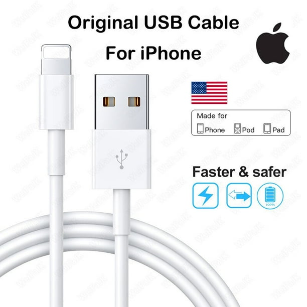 E75 iPhone Usb original 1m Apple 11 PRO max 11 11 Xs Xr X 8 + 7 6S + 6 Plus  5 5S 5C iPad