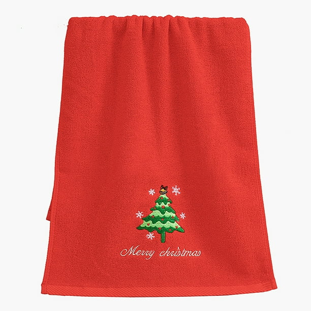 Juego de toallas de mano navideñas, toallas de baño navideñas 100% algodón  para baño, adornos navideños súper suaves y altamente absorbentes. JAMW  Sencillez