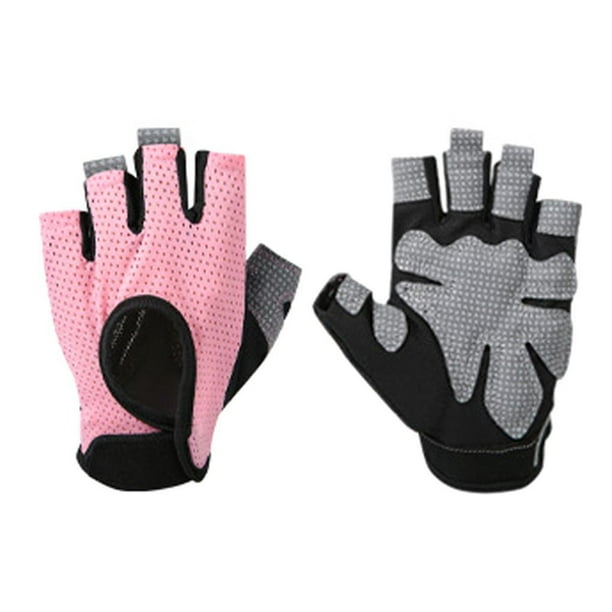 Guantes Para Gym Con Muñequera Mujer Rosa, Pesas, Crossfit