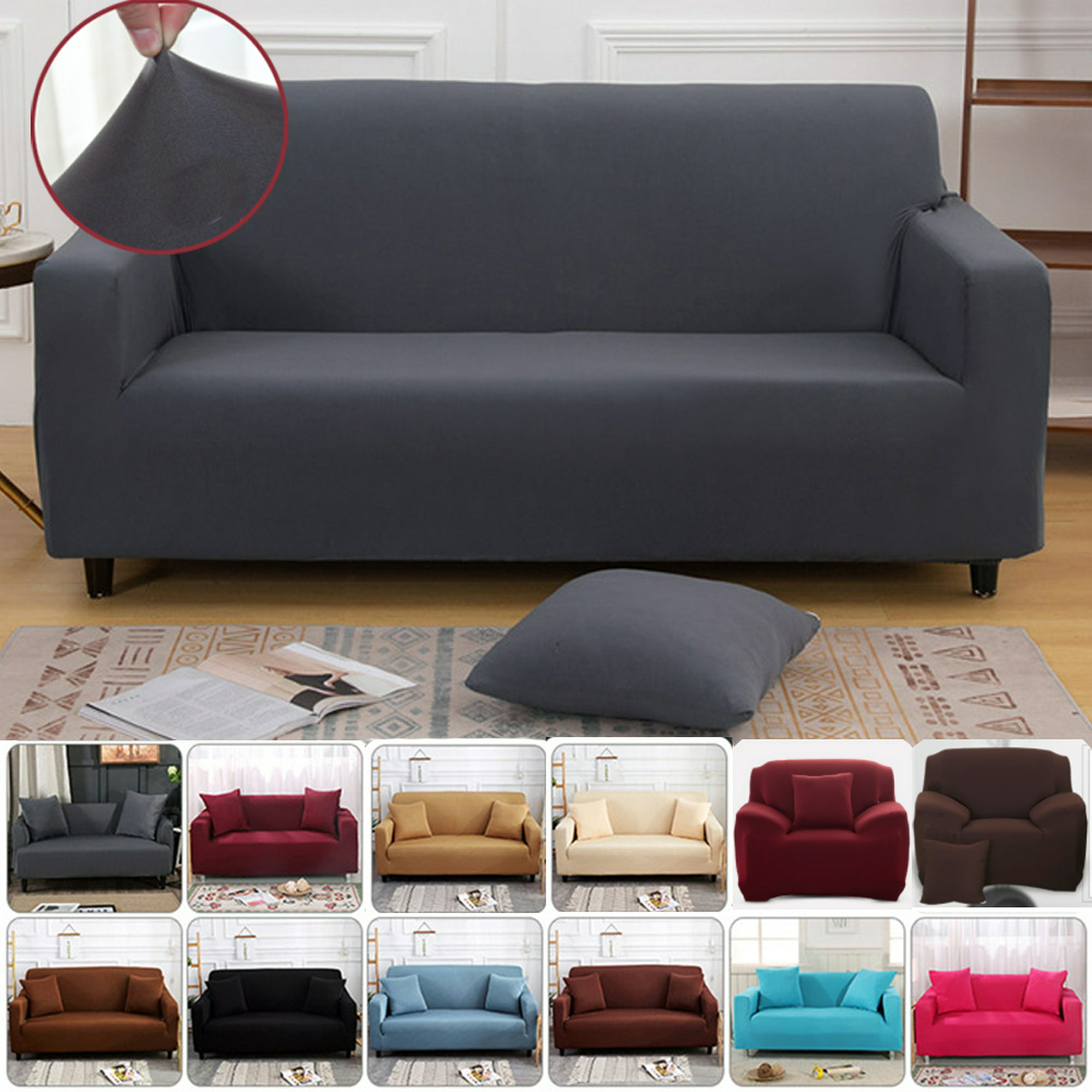 Funda para sofá de dos plazas, en forma de L, protector para sofá en forma  de U, 1 plaza (35-55 pulgadas)
