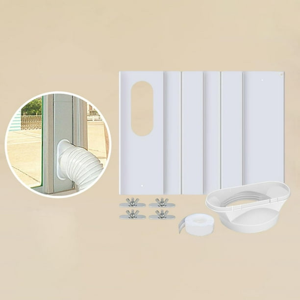 Kit de ventana de aire acondicionado portátil, kit de ventana deslizante  vertical/horizontal ajustable para unidad de CA, kit de ventilación de