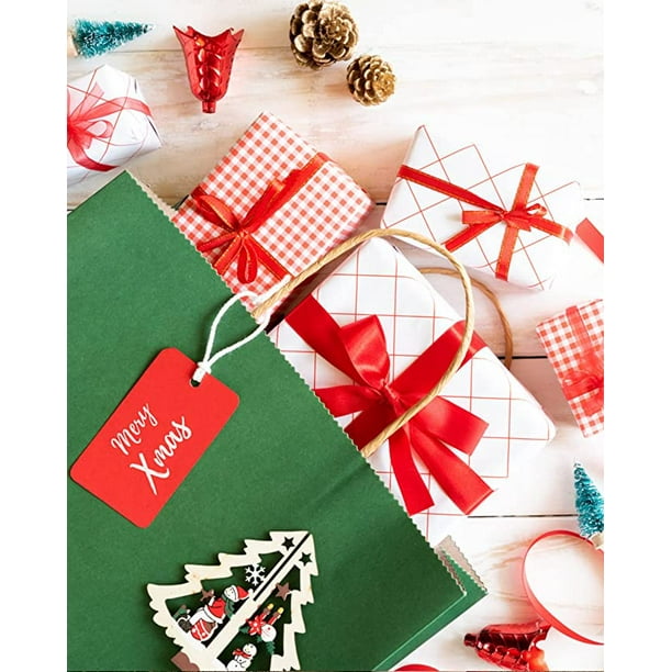  Qilery 30 bolsas de regalo rojas con asas, bolsas de papel  kraft con asas a granel para compras de regalos, cumpleaños, Navidad,  vacaciones, boutiques, tiendas minoristas, mercancías, uso para pequeñas  empresas