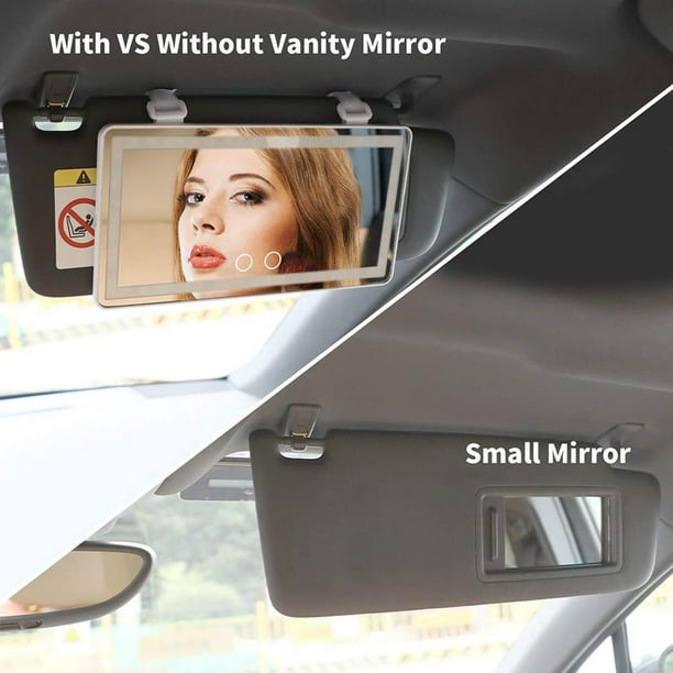 Espejo de maquillaje con luz led para carro auto accesorios autos mujer  regalo
