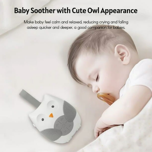 Chupete de bebé con máquina de ruido blanco de búho portátil con 10 luces  yeacher Máquina de ruido blanco