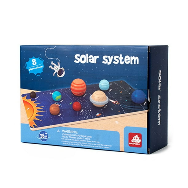 DIGOBAY Rompecabezas de juguetes para niños de 4 a 8 años,  rompecabezas de suelo de madera con sistema solar de 3 años + grandes  planetas espaciales redondos, rompecabezas de astronauta, cumpleaños