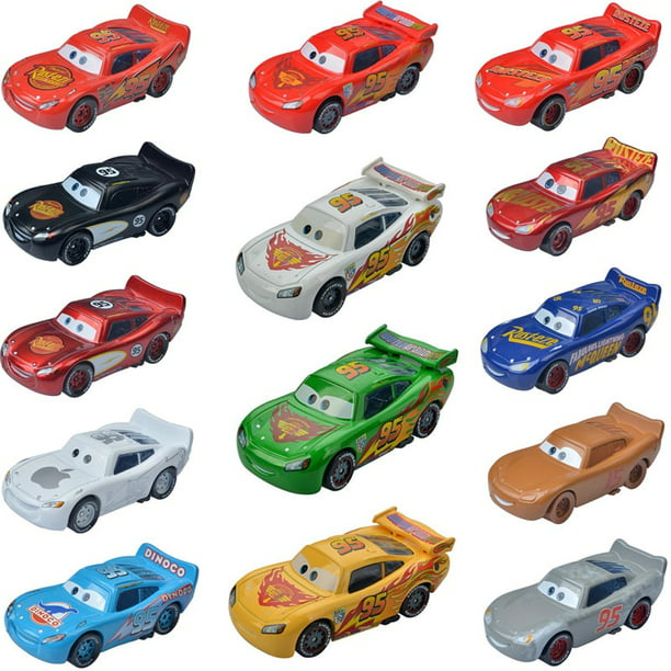 Cars Disney Pixar Cars 3 Lightning McQueen Mater Pision Cup 1:55 Diecast  Metal Alloy Model Car Toys For Boy Birthday Gift Gao Jinjia LED