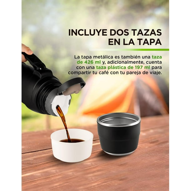 Termo café 1.8 litros plástico morado Vacuun Flassk
