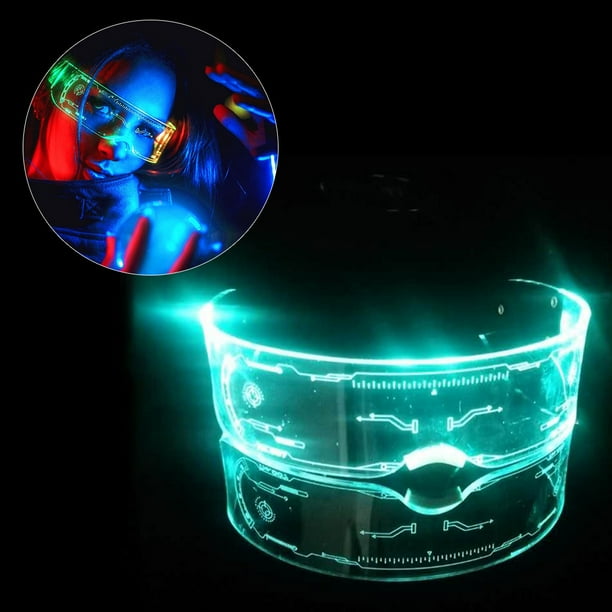 Sumgsn Gafas LED luminosas iluminadas coloridas RGB Tik Tok para raves,  festivales de música, Halloween, fiestas de cosplay