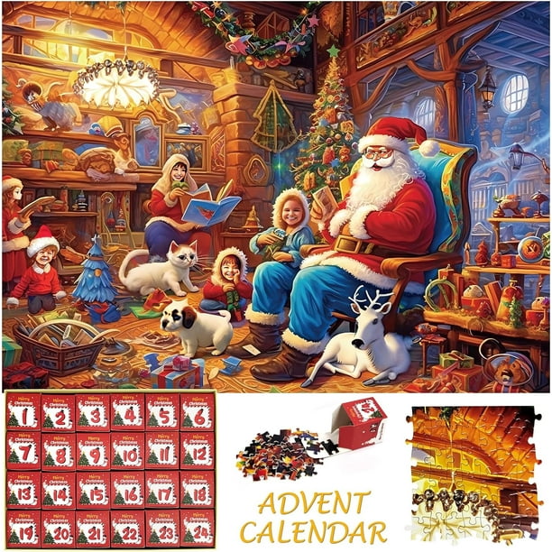 Tosekry Calendario Adviento 2023 Puzzle, 24 Cajas Calendario de Adviento  Árbol de Navidad Decoracion Navidad Adultos, Puzzle Advent Calendar de 1008  Piezas Regalos Para Adultos y Niños(B) : : Juguetes y juegos