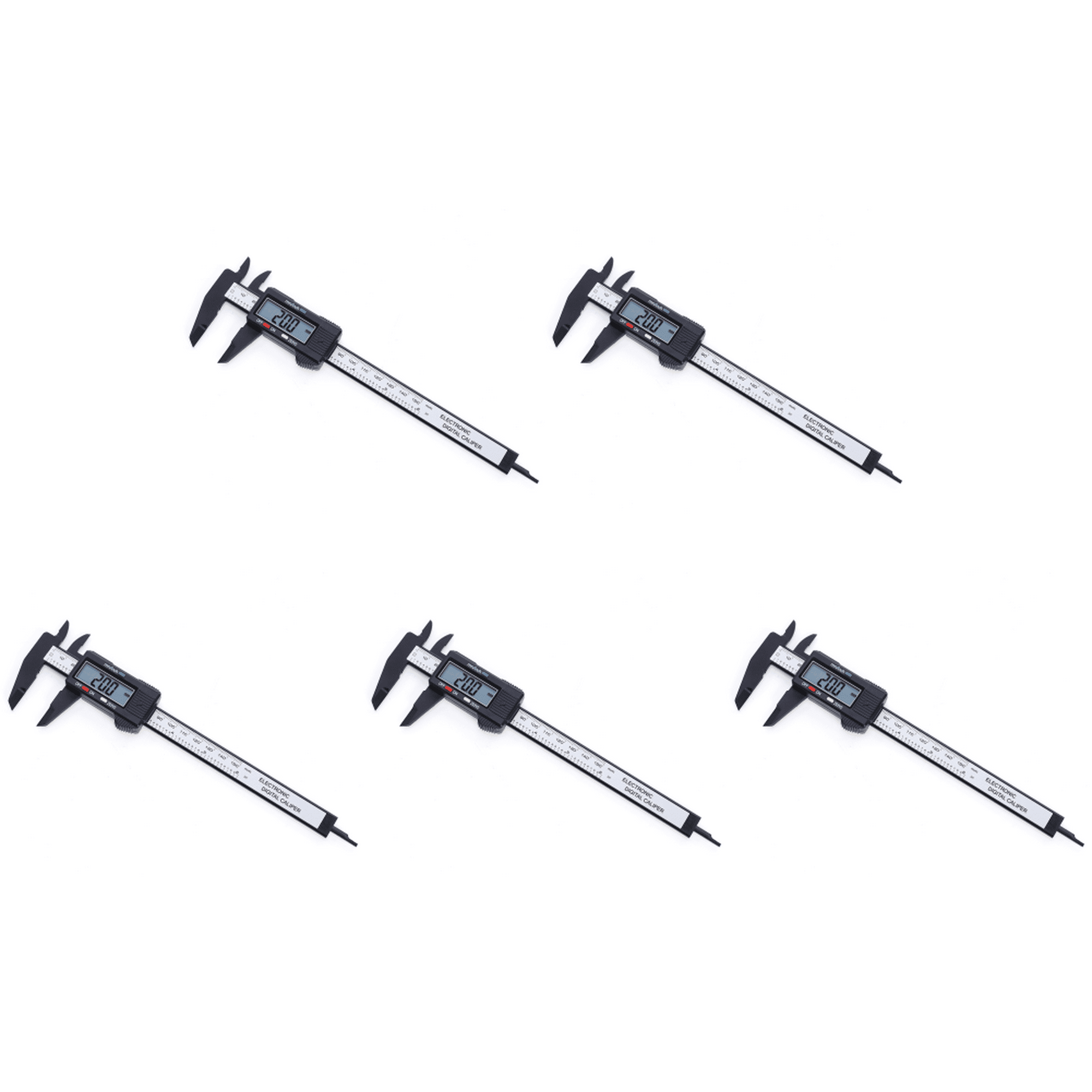 Calibradores Medición de calibradores a vernier de fibra de carbono electrónico ...
