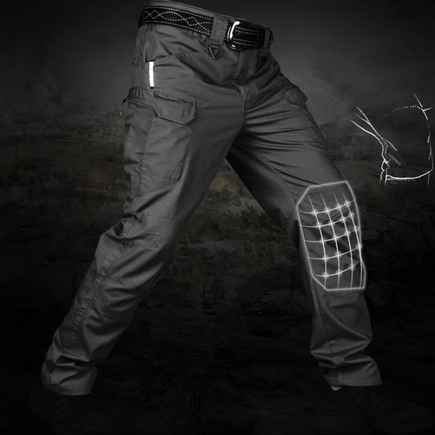 Pantalones cargo casuales para hombre Streetwear Fashion Hip Hop Amy  Pantalones de senderismo para actividades al aire libre Black_S Baoblaze  Pantalones de camuflaje