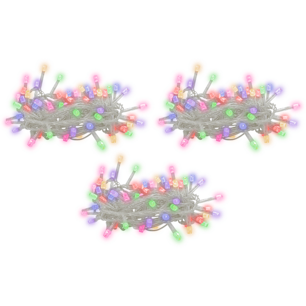 Serie Navideña Decorativa Paquete 3 Pz Luz Led Multicolor 100 Focos 8 ...