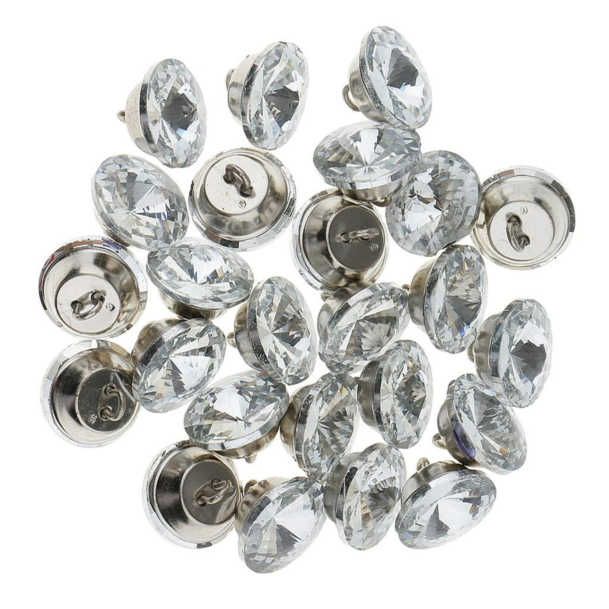 EXCEART Botones de metal decorativos de 60 piezas, botones decorativos de  metal, botones de metal floral, decoración de cristal, decoración de metal