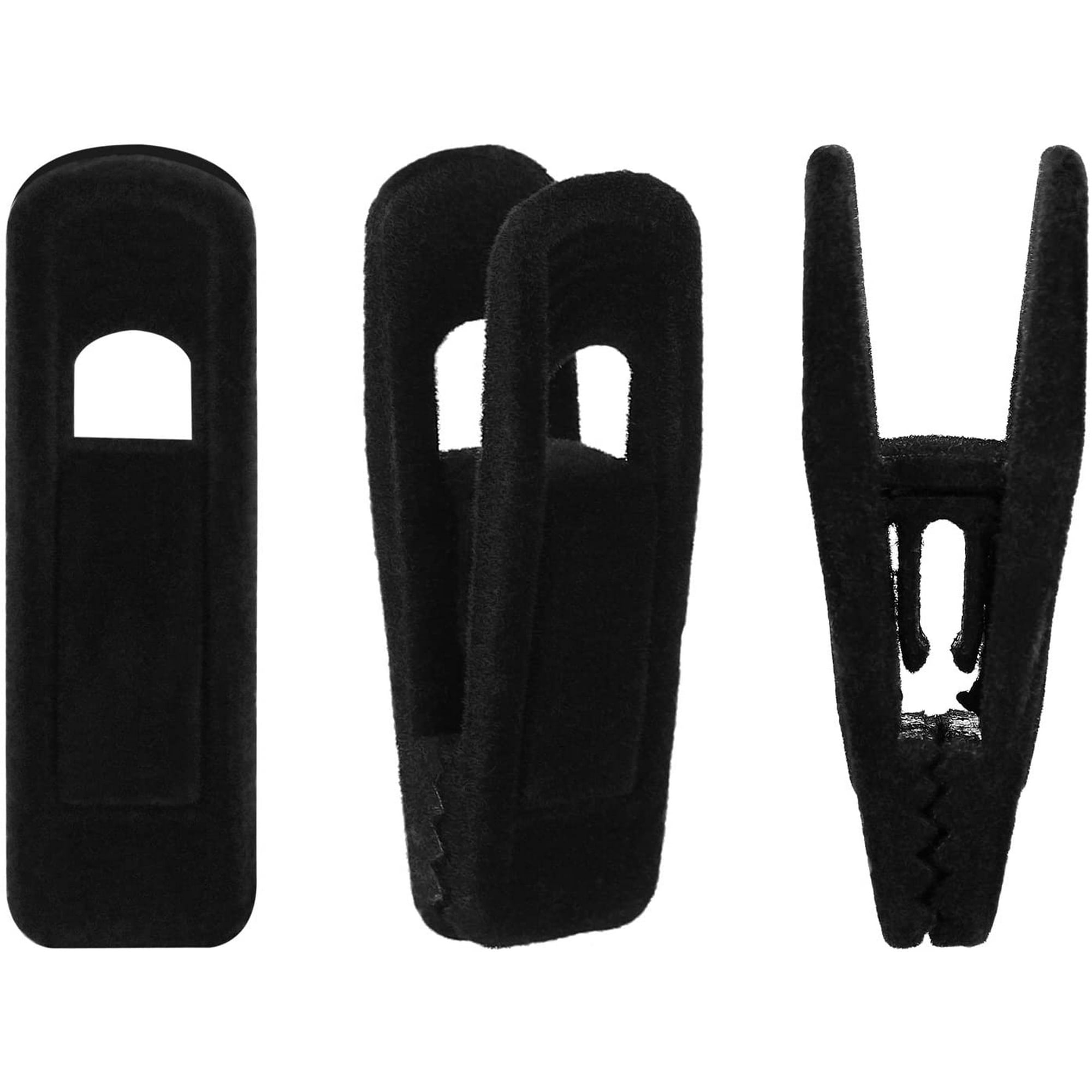 Percha de plástico con pinza para ropa interior color negro 27 cm