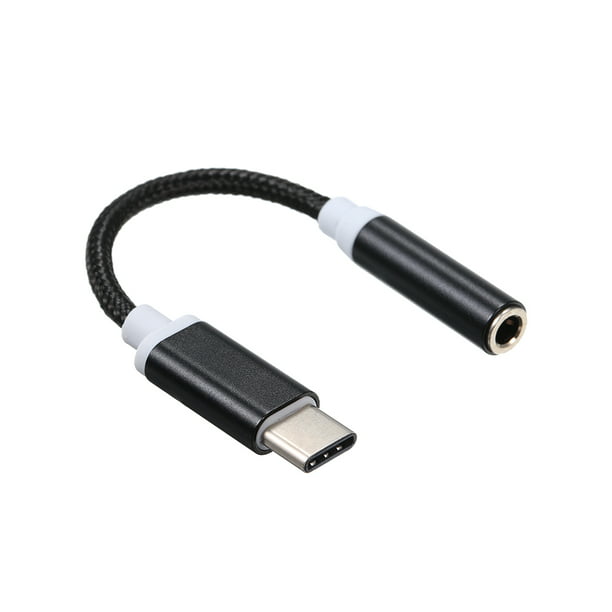 Adaptador Irfora, Cable de Audio Tipo-C a Jack 3.5mm AUX, Convertidor USB-C  a 3.5mm