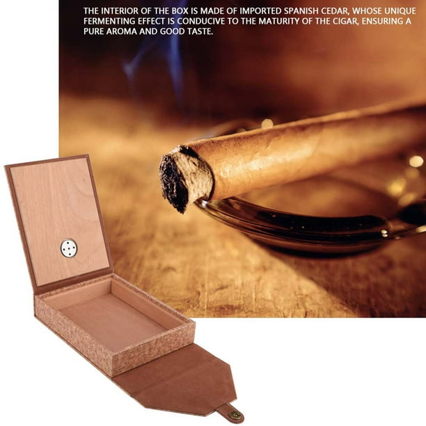  Humidor de puros, humidor de cigarros, caja de humidor de viaje  para cigarros, caja portátil para cigarros, humidificador higrómetro, caja  de humidor de cigarros para cigarros : Salud y Hogar