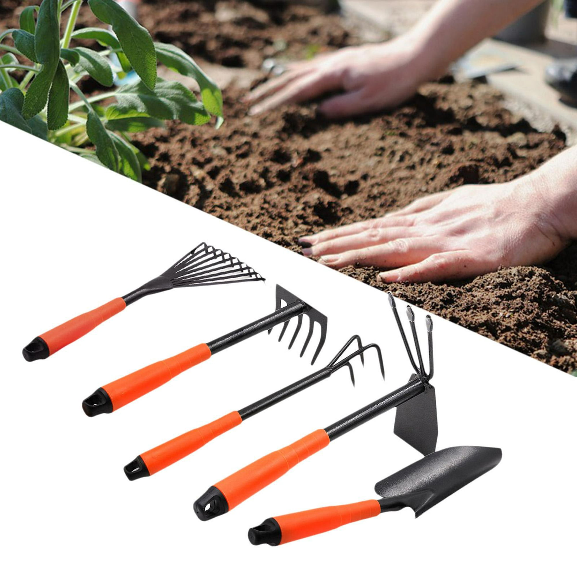 Basics Lote de herramientas de jardinería de 3 piezas, con paleta,  transplantador de mano y tijeras de podar tipo bypass de una mano: :  Jardín