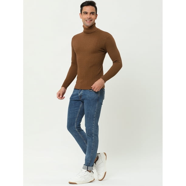 Suéter para hombre, de manga larga con cierre de cremallera 1/4, suéter de  punto casual, suéter de punto para otoño e invierno