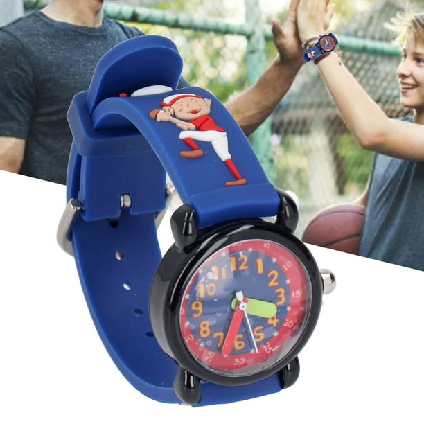 Reloj para niños Patrón de Dibujos Animados 3D Impermeable Lindo Números  Claros Escala Reloj de Pulsera para niños pequeños para niñas de 3 a 8 años  Azul