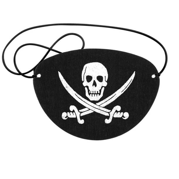 parches de ojo de pirata de fieltro, esqueleto de un ojo, parches de ojo de  capitán para Halloween, Navidad, fiesta temática de pirata
