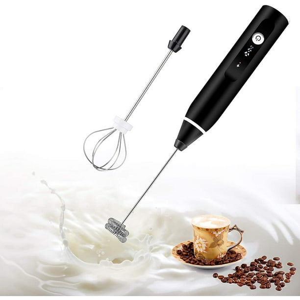 Espumador de leche, Espumador de café recargable por USB, batidor