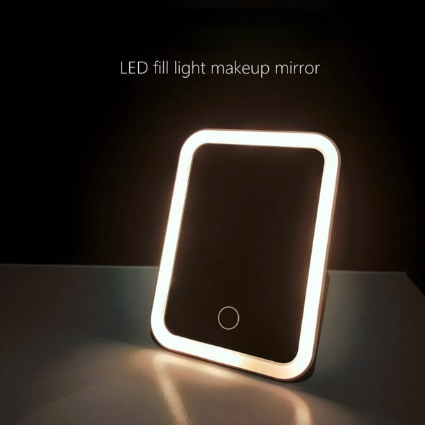 ESPEJO DE MAQUILLAJE LUZ LED TACTIL 3 MODOS 