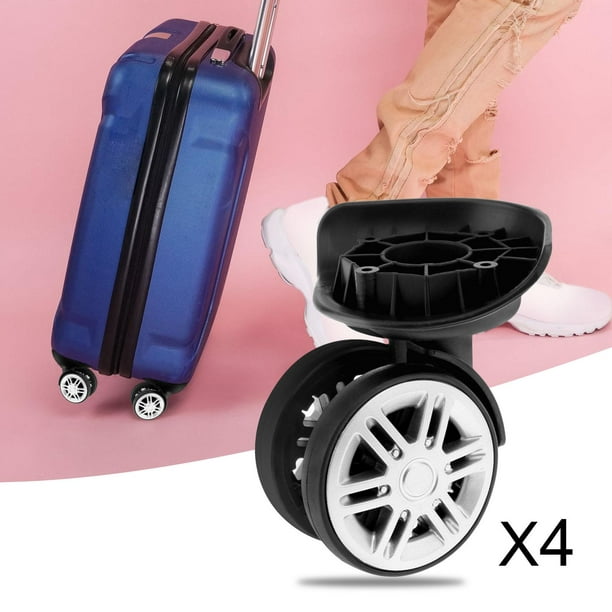 Comprar 1 par de piezas universales de carro para maletas, ruedas de goma,  ruedas giratorias silenciosas para equipaje