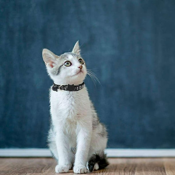 Collar para Gato (S, Blanco), Collar para Gato con Campana Collar