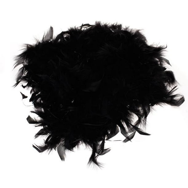 Feathers Boa - Tiras esponjosas de plumas de avestruz para decoración de  vestidos de boda, 2 yardas, plumas de pavo para manualidades, disfraz de