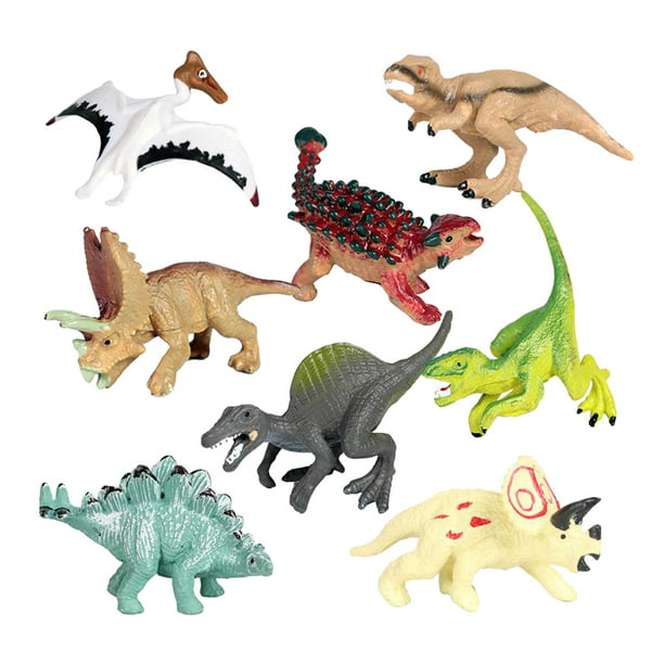 Juguetes de Dinosaurios para , Niñas de 3 en Adelante, Juguetes de Plástico  de Dinosaurios de 2-3 Pulgadas Yotijar 8pcs Pequeñas figuras de dinosaurios